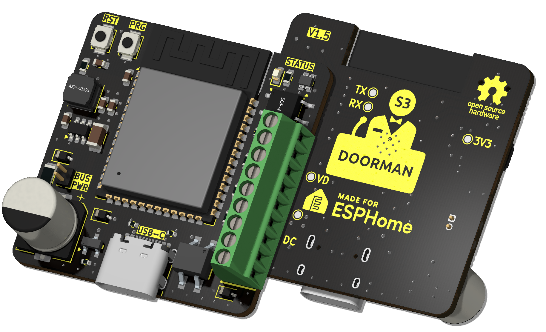 PCB front and back